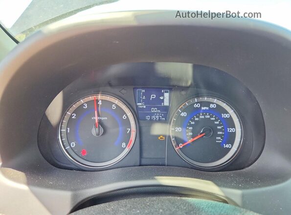 KMHCT4AE5HU347894 2017 HYUNDAI ACCENT Black Instrument cluster view
