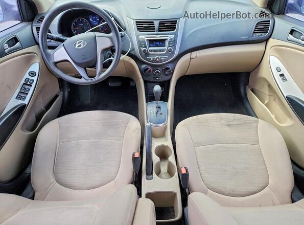 KMHCT4AE6GU090839 2016 HYUNDAI ACCENT Белый Вид панели приборов
