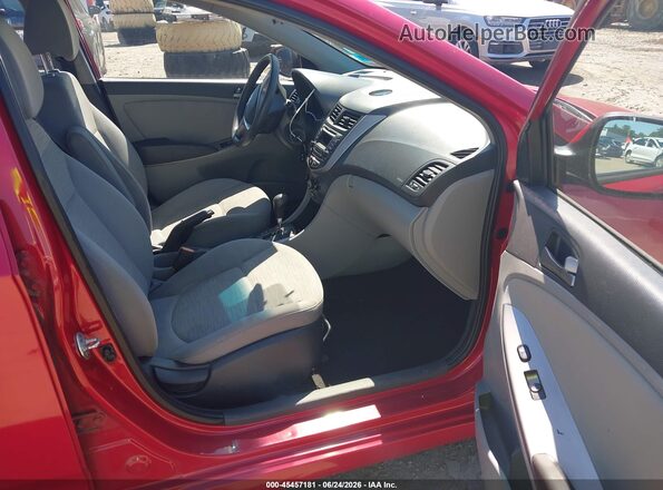 KMHCT4AE6HU308487 2017 HYUNDAI ACCENT Red Вид салону спереду