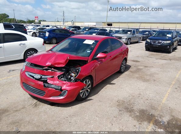 KMHCT4AE6HU347385 2017 HYUNDAI ACCENT Red Front left