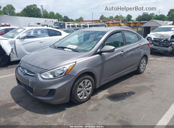 KMHCT4AE6HU377597 2017 HYUNDAI ACCENT Gray Առջևի ձախ երեք քառորդ տեսարան