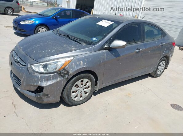 KMHCT4AE7GU053878 2016 HYUNDAI ACCENT Gray Vista tres cuartos delantera izquierda