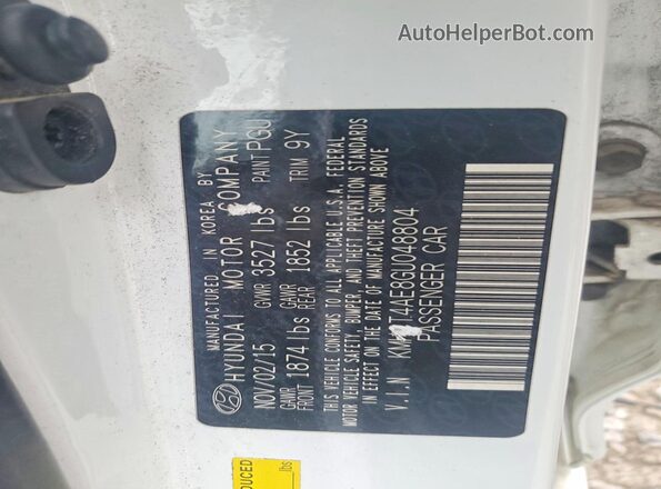 KMHCT4AE8GU048804 2016 HYUNDAI ACCENT White 