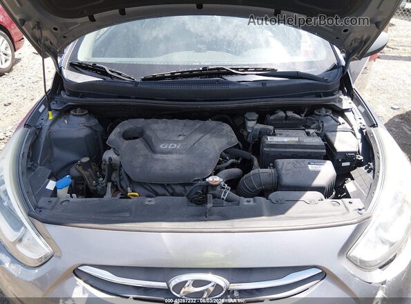 KMHCT4AE8GU073556 2016 HYUNDAI ACCENT Gray Вид ззаду