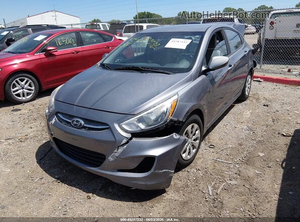 KMHCT4AE8GU073556 2016 HYUNDAI ACCENT Gray Передня ліва чверть