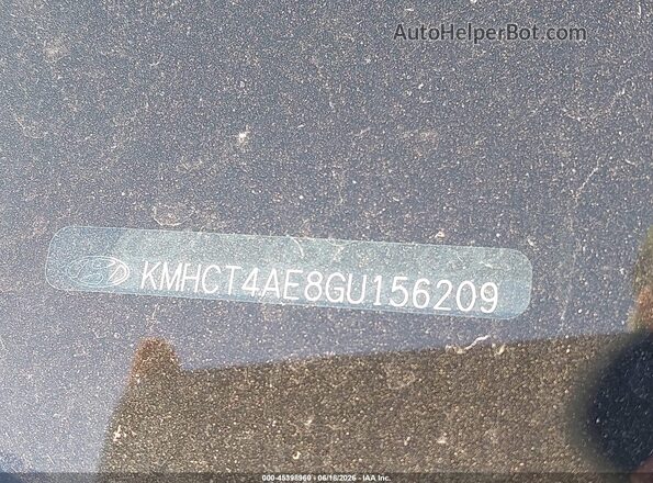 KMHCT4AE8GU156209 2016 HYUNDAI ACCENT Gray Engine compartment view