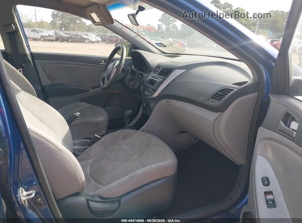 KMHCT4AE9GU124661 2016 HYUNDAI ACCENT Blue Widok wnętrza z przodu