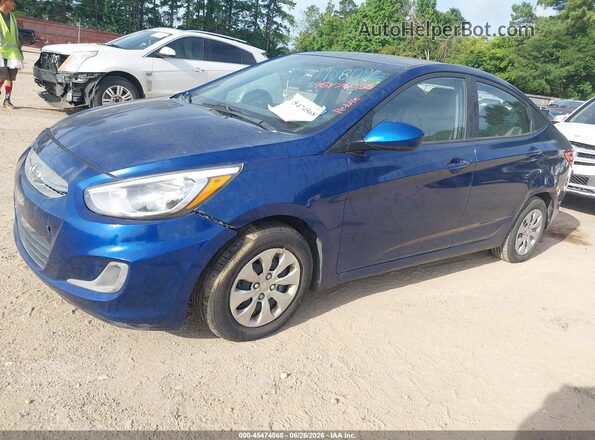 KMHCT4AE9GU124661 2016 HYUNDAI ACCENT Blue Przód lewy