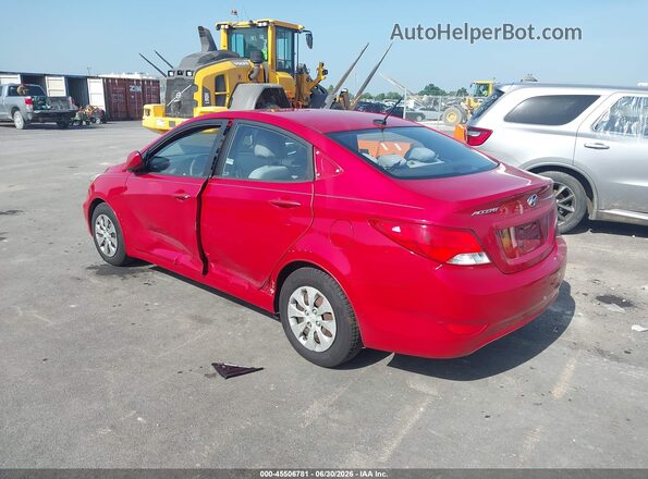 KMHCT4AEXGU051896 2016 HYUNDAI ACCENT Red Trasero izquierdo