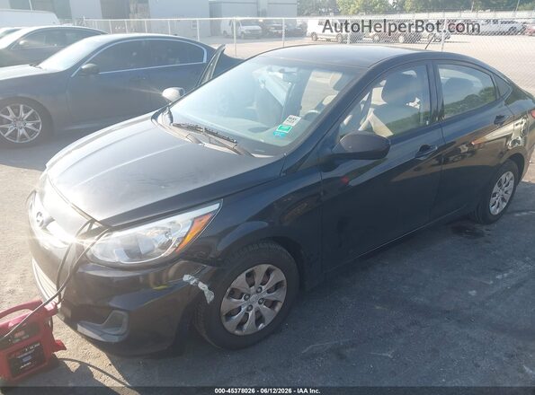 KMHCT4AEXGU076250 2016 HYUNDAI ACCENT Black Front left