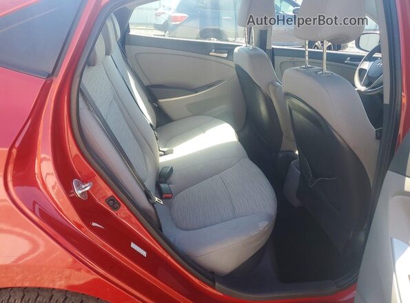 KMHCT4AEXGU110106 2016 HYUNDAI ACCENT Maroon უკანა სავარძლების ხედი