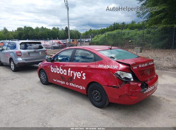 KMHCT4AEXGU986187 2016 HYUNDAI ACCENT Красный Задняя левая четверть
