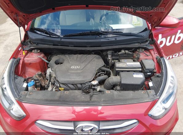 KMHCT4AEXGU986187 2016 HYUNDAI ACCENT Красный Вид сзади