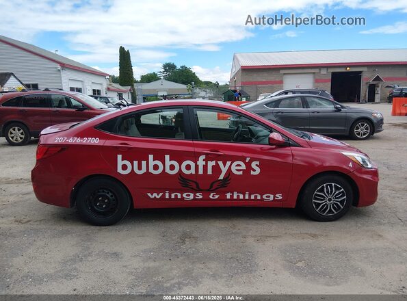 KMHCT4AEXGU986187 2016 HYUNDAI ACCENT Красный Вид задней части салона