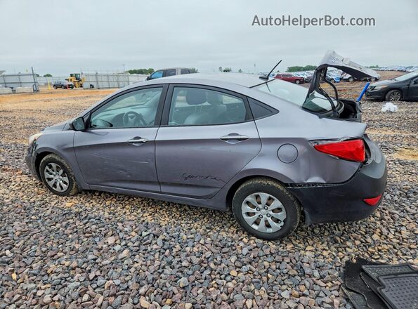 KMHCT4AEXGU989722 2016 HYUNDAI ACCENT Silver Հետևի ձախ