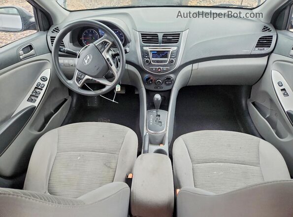 KMHCT4AEXGU989722 2016 HYUNDAI ACCENT Silver Առջևի վահանակի տեսք
