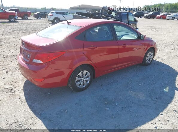KMHCT4AEXHU223667 2017 HYUNDAI ACCENT Red Задня права чверть