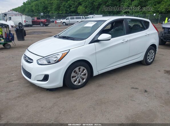 KMHCT5AE0GU246959 2016 HYUNDAI ACCENT White Առջևի ձախ երեք քառորդ տեսարան