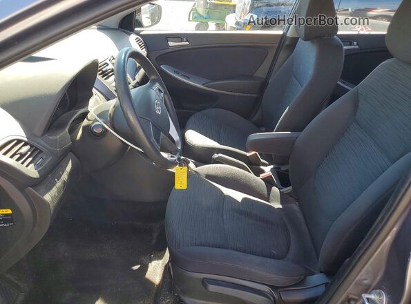 KMHCT5AE0GU250073 2016 HYUNDAI ACCENT Charcoal Front interior view