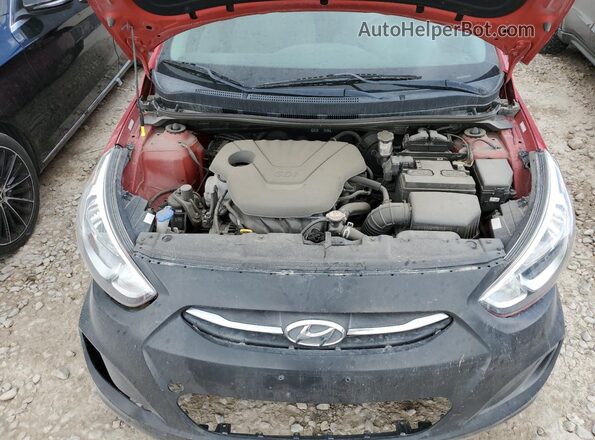 KMHCT5AE0HU344326 2017 HYUNDAI ACCENT Red უკანა სალონის ხედი
