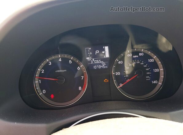 KMHCT5AE1GU242225 2016 HYUNDAI ACCENT White Vista del cuadro de instrumentos