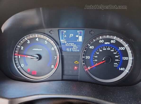 KMHCT5AE2GU289974 2016 HYUNDAI ACCENT Black Սարքավորումների վահանակի տեսք