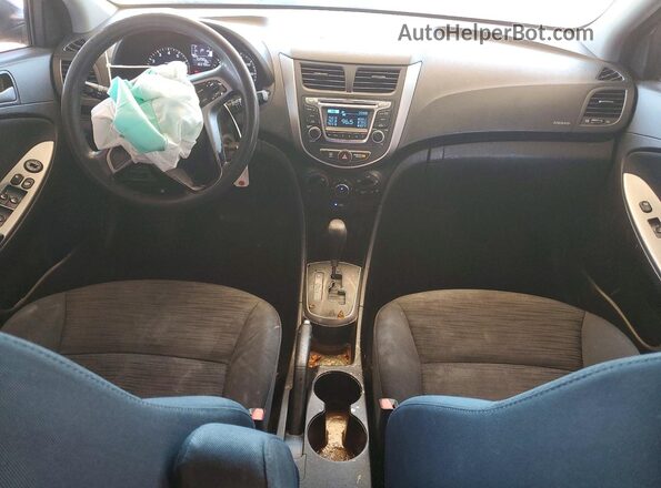 KMHCT5AE2GU289974 2016 HYUNDAI ACCENT Black Առջևի վահանակի տեսք