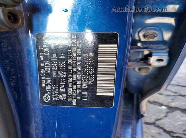 KMHCT5AE3GU262038 2016 HYUNDAI ACCENT Blue Вид підкапотного простору