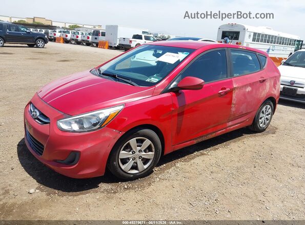 KMHCT5AE3HU351660 2017 HYUNDAI ACCENT Red Przód lewy