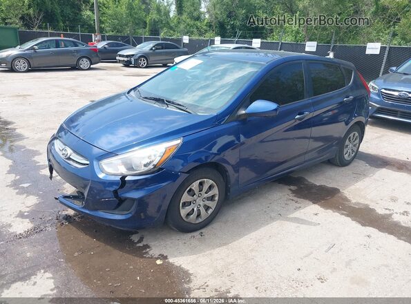 KMHCT5AE7GU263306 2016 HYUNDAI ACCENT Blue წინა მარცხენა ხედი სამი მეოთხედიდან