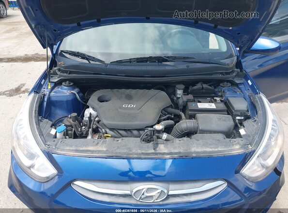 KMHCT5AE7GU263306 2016 HYUNDAI ACCENT Blue უკანა ხედი
