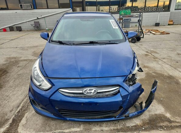 KMHCT5AE7HU313297 2017 HYUNDAI ACCENT Blue Widok z przodu