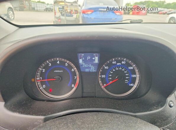 KMHCT5AE7HU313297 2017 HYUNDAI ACCENT Blue Widok zestawu wskaźników