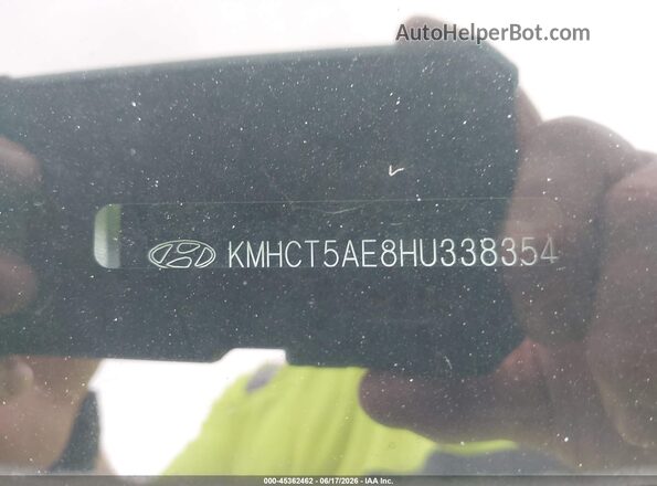 KMHCT5AE8HU338354 2017 HYUNDAI ACCENT Silver Vista del cuadro de instrumentos