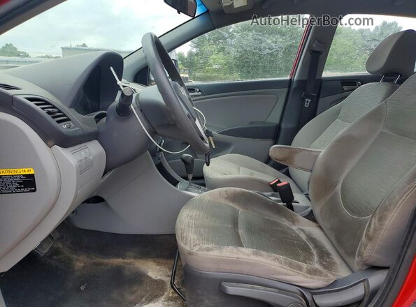 KMHCT5AE9GU266174 2016 HYUNDAI ACCENT Red Вид салону спереду