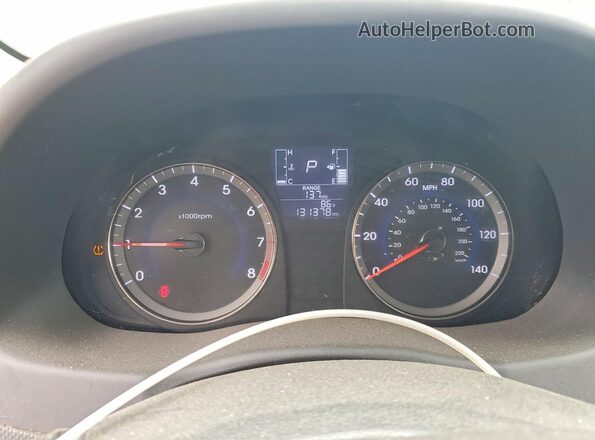 KMHCT5AE9GU266174 2016 HYUNDAI ACCENT Red Вид щитка приладів