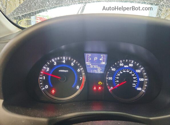 KMHCT5AE9HU343420 2017 HYUNDAI ACCENT Gray Widok zestawu wskaźników