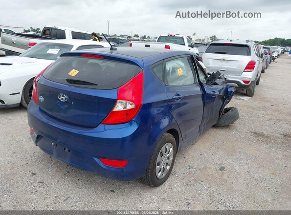 KMHCT5AEXGU252218 2016 HYUNDAI ACCENT Blue უკანა მარჯვენა