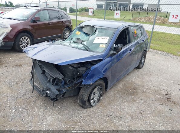 KMHCT5AEXGU252218 2016 HYUNDAI ACCENT Blue წინა მარცხენა ხედი სამი მეოთხედიდან