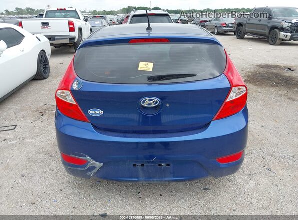 KMHCT5AEXGU252218 2016 HYUNDAI ACCENT Blue უკანა სალონის ხედი