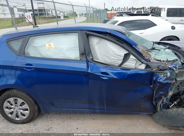 KMHCT5AEXGU252218 2016 HYUNDAI ACCENT Blue უკანა ხედი