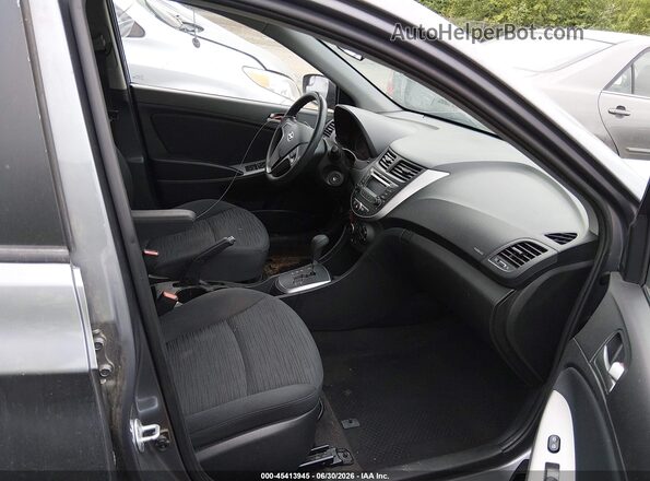 KMHCT5AEXGU255250 2016 HYUNDAI ACCENT Silver წინა სალონის ხედი