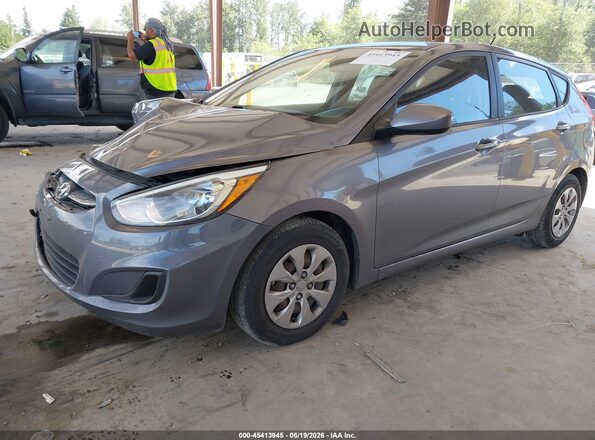 KMHCT5AEXGU255250 2016 HYUNDAI ACCENT Silver წინა მარცხენა ხედი სამი მეოთხედიდან