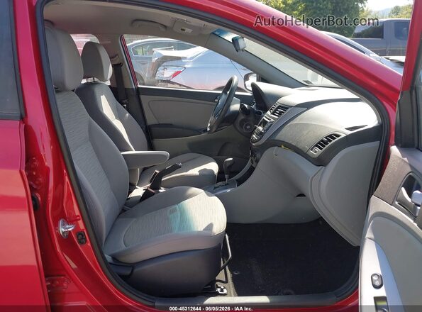 KMHCT5AEXGU295733 2016 HYUNDAI ACCENT Red Widok wnętrza z przodu