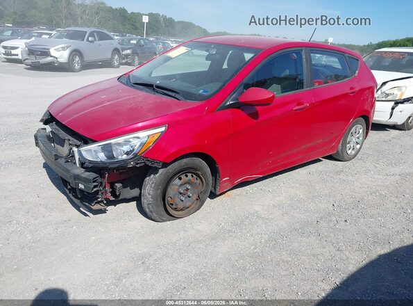 KMHCT5AEXGU295733 2016 HYUNDAI ACCENT Red Przód lewy