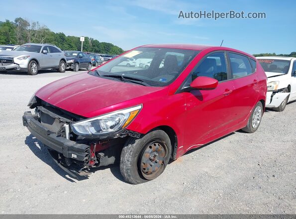 KMHCT5AEXGU295733 2016 HYUNDAI ACCENT Red Widok z przodu