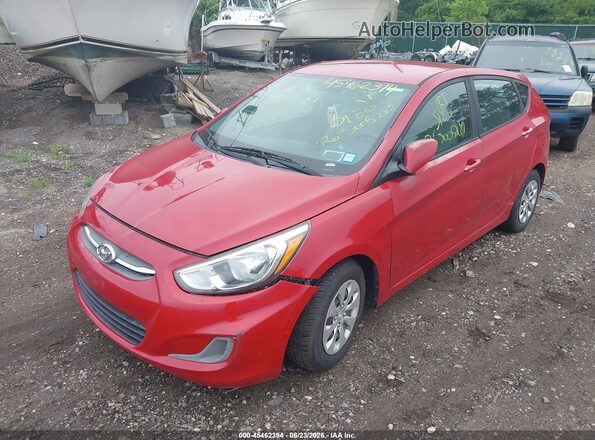 KMHCT5AEXHU343166 2017 HYUNDAI ACCENT Красный Передняя левая четверть