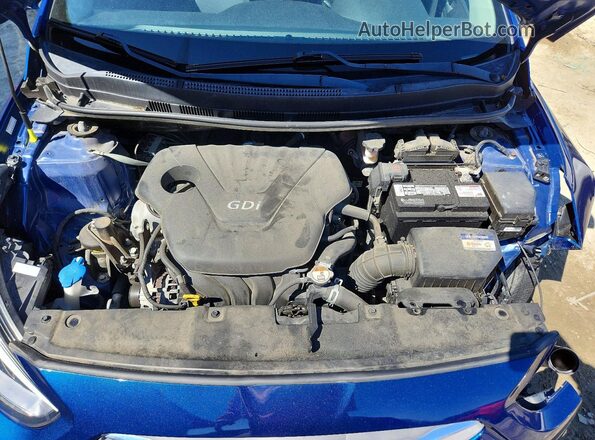 KMHCU5AE5HU333609 2017 HYUNDAI ACCENT Blue Widok wnętrza z tyłu