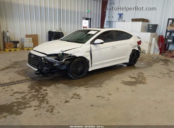 KMHD04LB1HU347777 2017 HYUNDAI ELANTRA Белый Передняя левая четверть