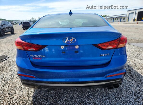 KMHD04LB1HU366510 2017 HYUNDAI ELANTRA Blue Rear view